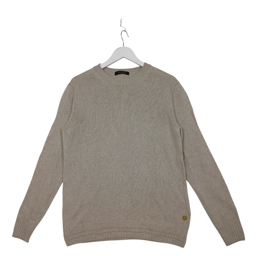 Scotch & Soda Mens Wool Cashmere Blend Crewneck Sweater Beige 152860-19-FWMM-D60